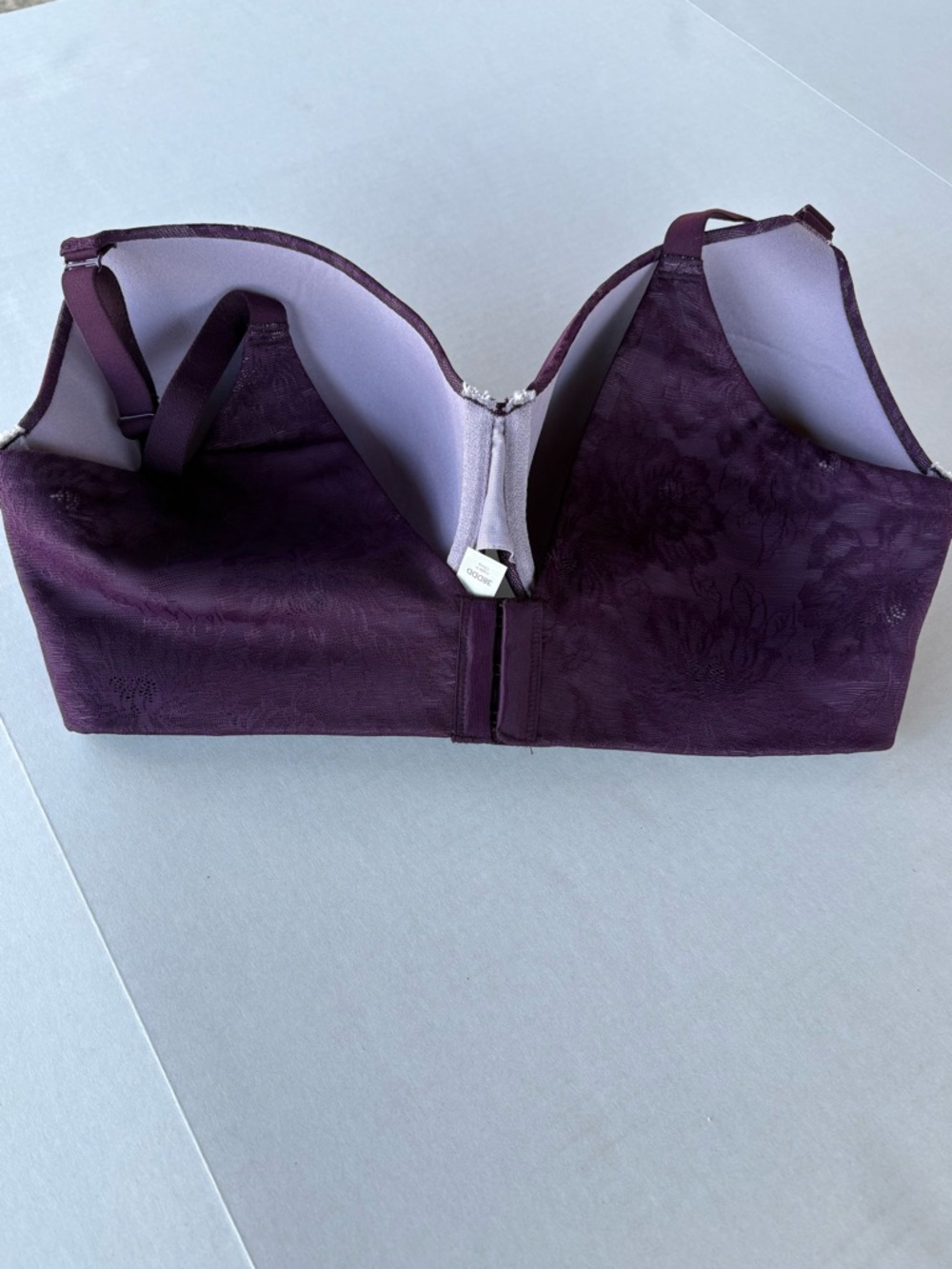Cacique 38DDD Purple Lace Bra Underwire Lightly Lined 38F - Picture 3 of 8